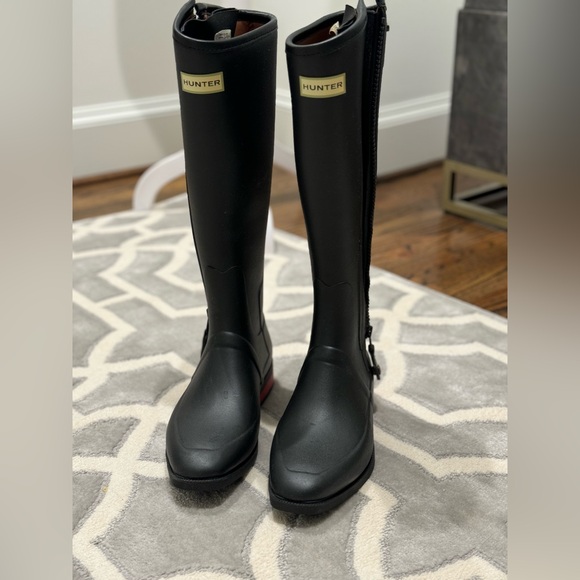 Hunter Wellesley Rubber Riding Boots - Picture 3 of 4